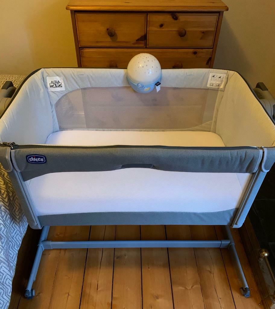 blue bassinet
